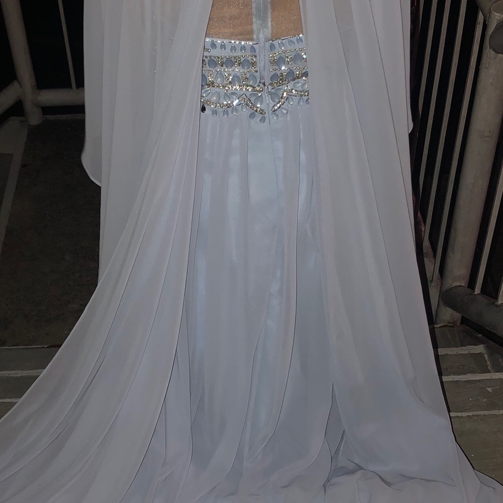 Ice blue blush dress